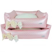 CAMA GRACE GLOSSY ROSA M BONITO PRA CACHORRO