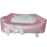 CAMA GRACE GLOSSY ROSA M BONITO PRA CACHORRO