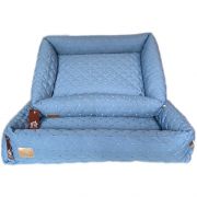 CAMA RETANGULAR MATELASSE AZUL FABRICA PET