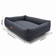 CAMA RETANGULAR MATELASSE CINZA M FABRICA PET