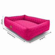 CAMA RETANGULAR MATELASSE PINK FABRICA PET