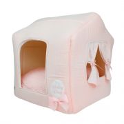 CASINHA RETANGULAR BABY DOG ROSA BONITO PRA CACHORRO